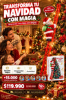 Papá Noel Escalador Para Árbol — Decoración Animada Navideña